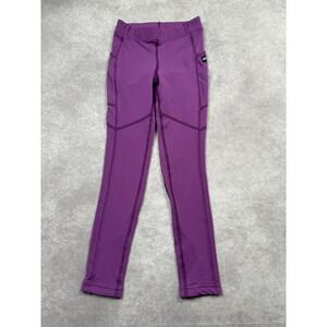 Kerrits Kids M Purple Equestrian Riding Tights Silicone Grip Pocket USA